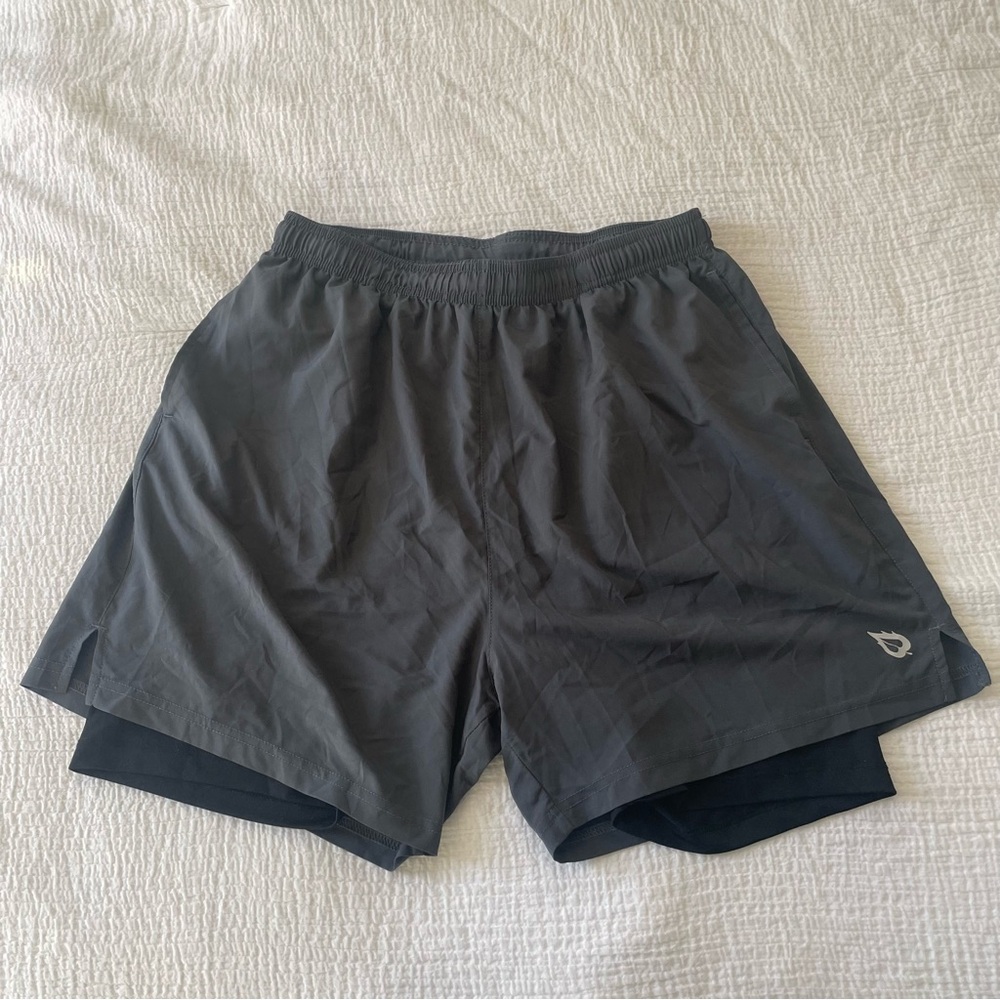 Baleaf Athletic Shorts, Gray (Large)